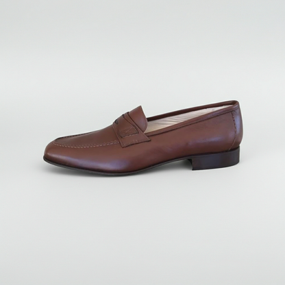 Mocassini Uomo Enzo del Lago Art. 2122 Pelle Marrone con morsetto Fondo Cuoio