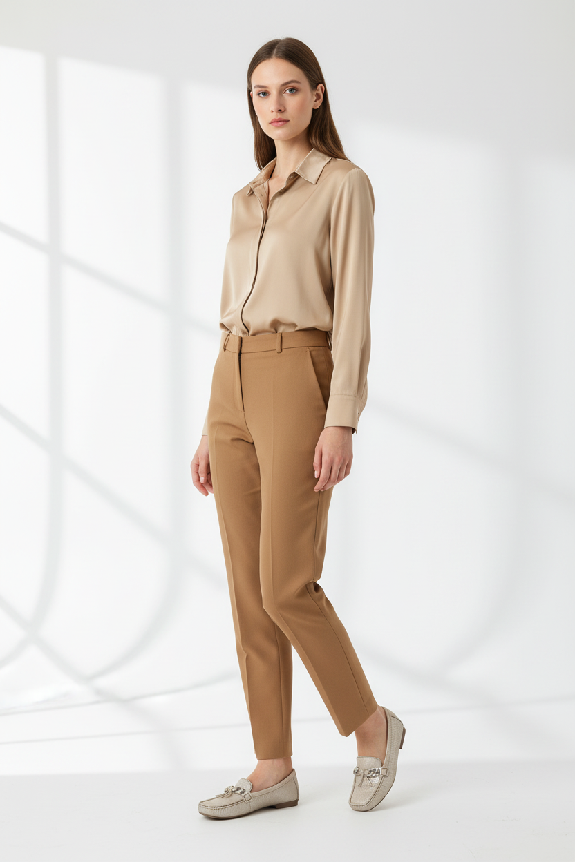 Mocassini Donna Comfort Vera Pelle Beige Platinato