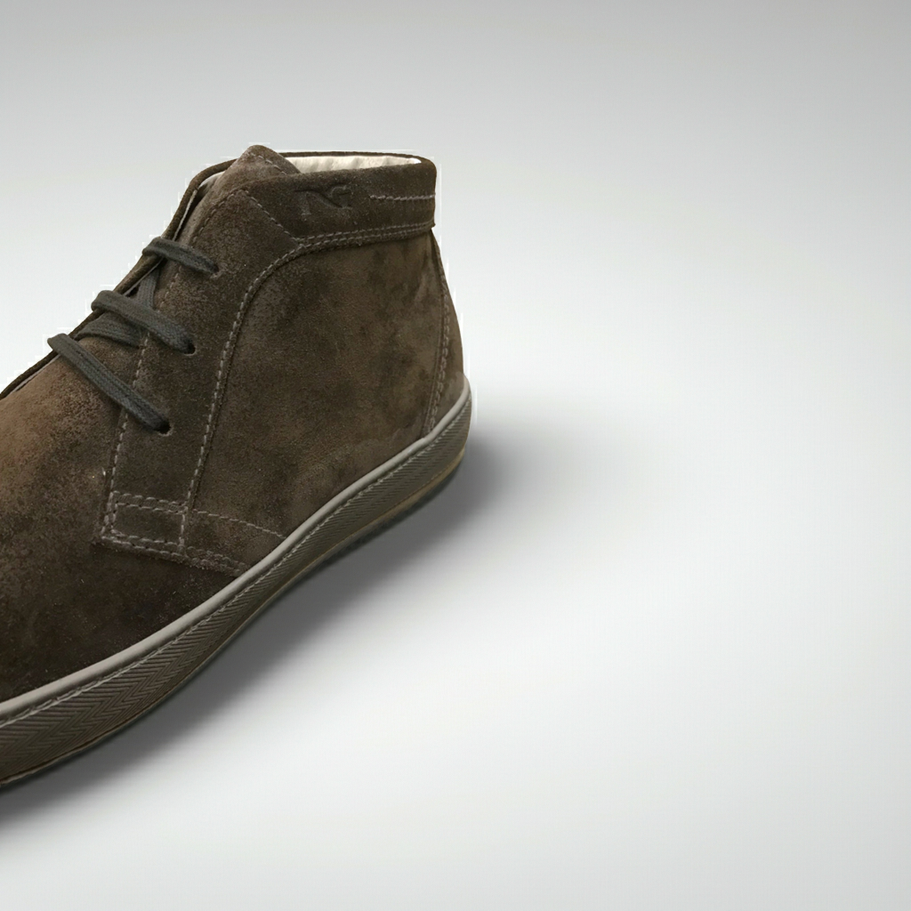 Scarpe Stringate Basse Uomo NeroGiardini A302244U - Vera Pelle scamosciata, Carbone Antracite - Numero 41