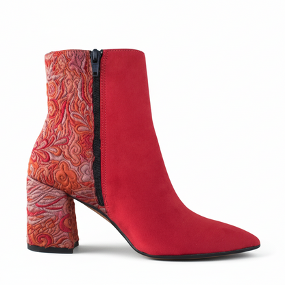 Stivaletto Rosso, Donna, Pregunta 9802, Vera Pelle scamosciata Tacco a blocco