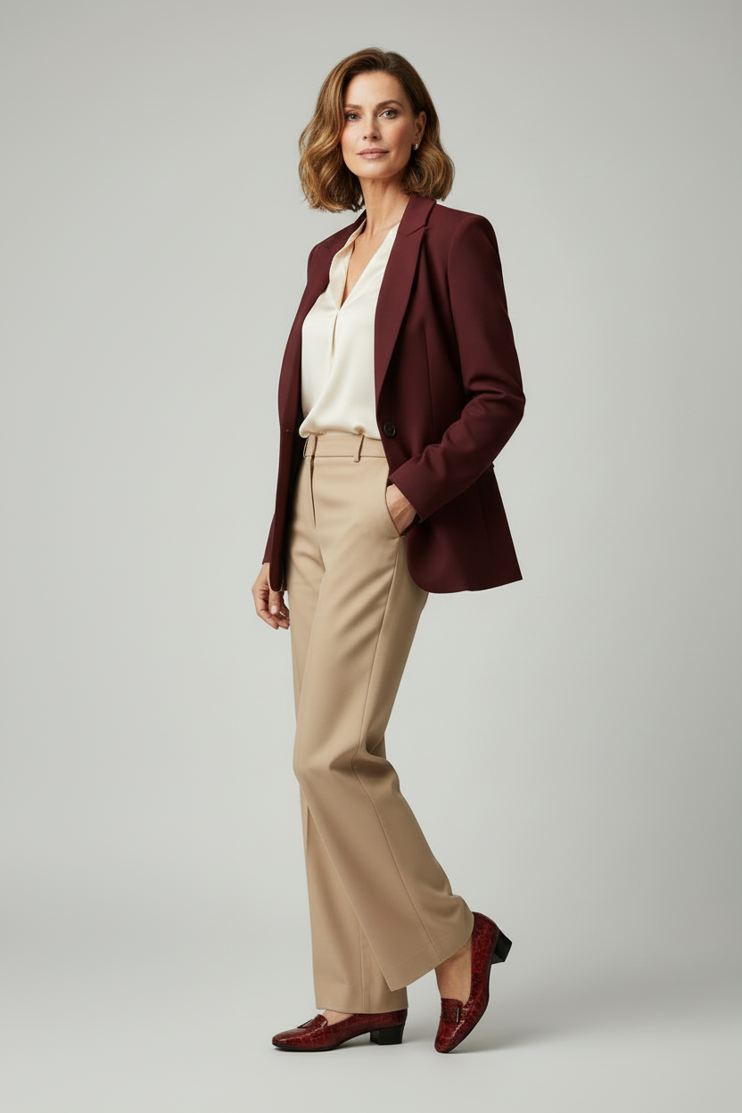 Mocassini Donna ELATA 58570 - Colore Rosso, Tacco 3 cm, Fondo Gomma, Vera Pelle, Vernice Cocco, Ideali per Natale