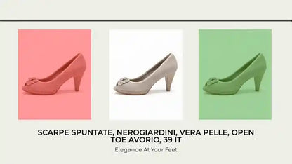 Scarpe Spuntate, NeroGiardini, Vera Pelle, Open Toe Avorio, 39 IT by@Outfy