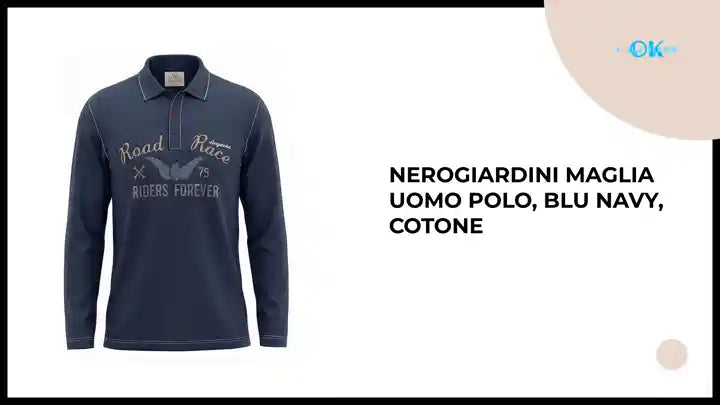 NeroGiardini Maglia Uomo Polo, Blu Navy, Cotone by@Outfy
