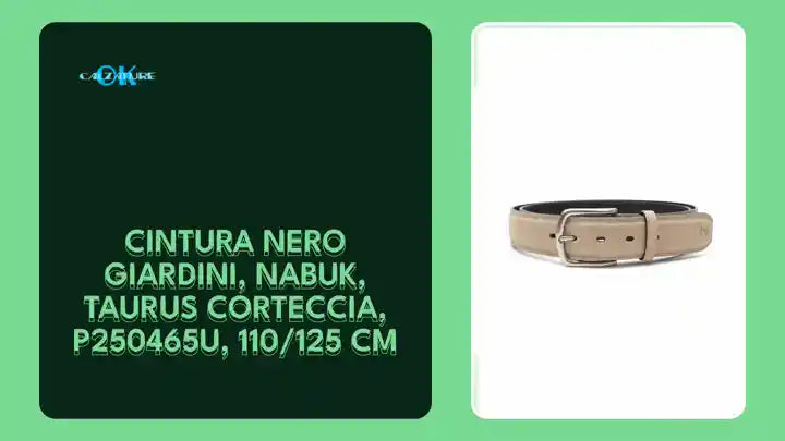 Cintura Nero Giardini, Nabuk, Taurus Corteccia, P250465U, 110/125 cm by@Outfy