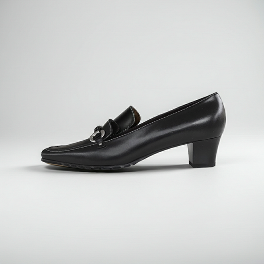 Mocassini Donna Comfort 1087 Vera Pelle Nero