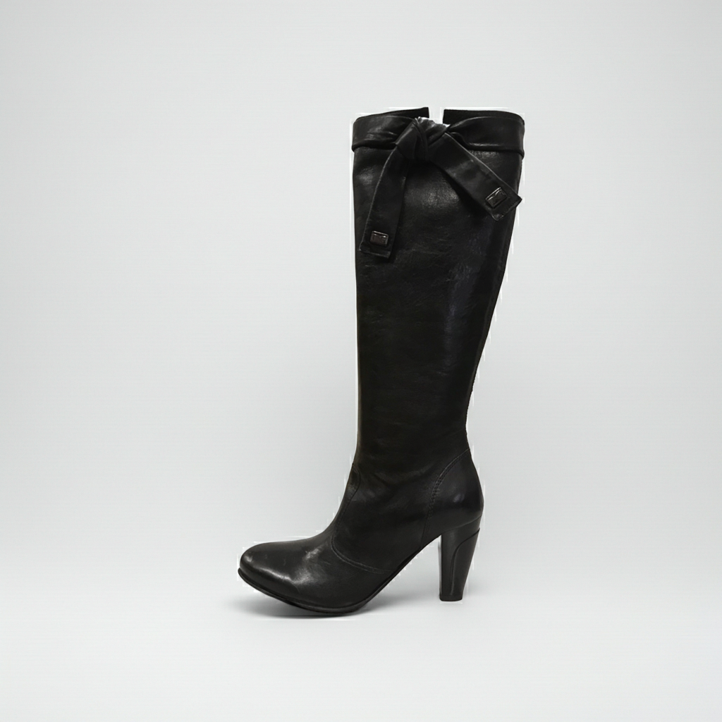 Stivali alti Donna NeroGiardini A900271E Tacco alto 7 cm, Vera Pelle, Nero, Zip
