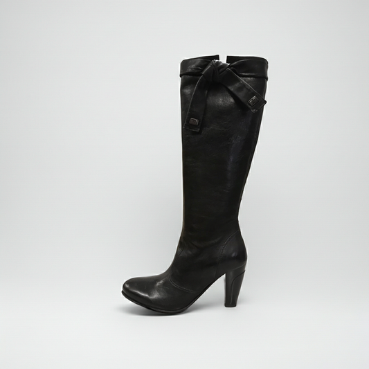 Stivali alti Donna NeroGiardini A900271E Tacco alto 7 cm, Vera Pelle, Nero, Zip