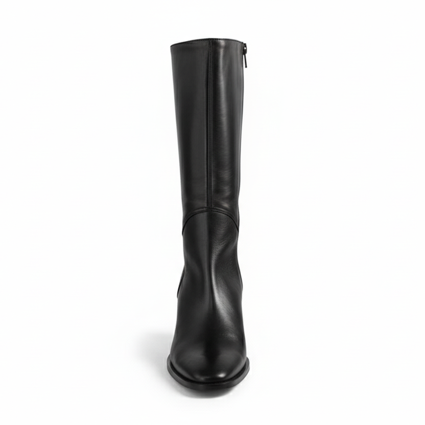 Stivali PATANI 30685 in Nappa, Nero, Zip, Tacco a blocco