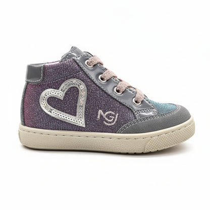 Nero Giardini Sneakers Glitter Cangianti da Bambina con Zip - 21 EU