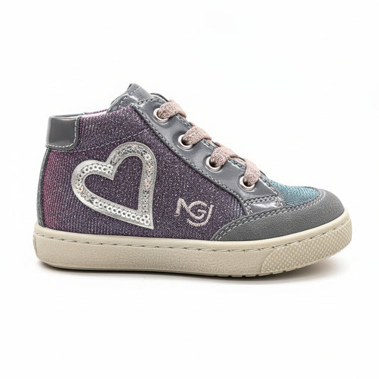 Nero Giardini Sneakers Glitter Cangianti da Bambina con Zip - 21 EU