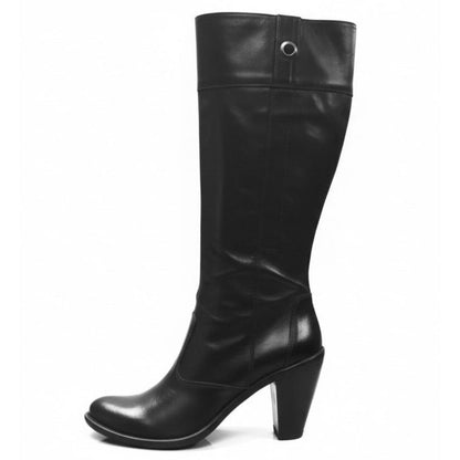 Stivali Texani Donna NeroGiardini 00580, Vera Pelle, Nero, Tacco, Zip - 39 EU
