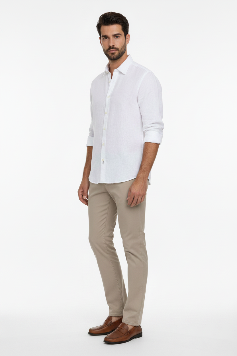 Pantaloni Beige Uomo Nero Giardini, Regolar, P474500U