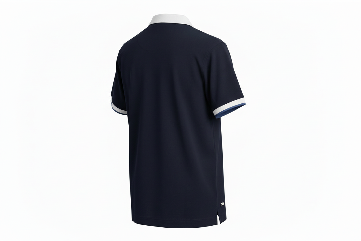 T-Shirt Polo Uomo Nero Giardini, Blu e Bianco, Cotone P471505U