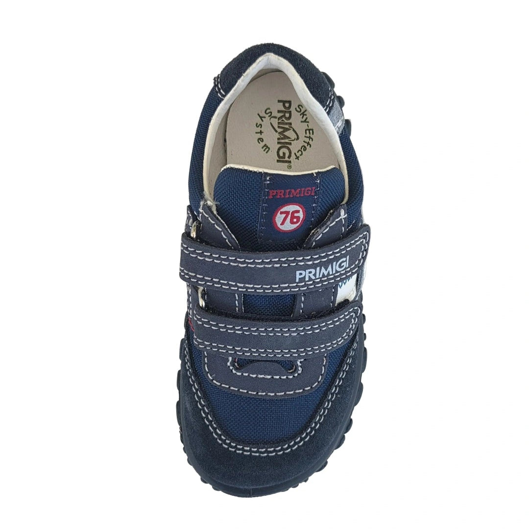 Sneakers Bambino PRIMIGI, Blu, Vera Pelle, Chiusura a Strappo, 48860, 26 IT