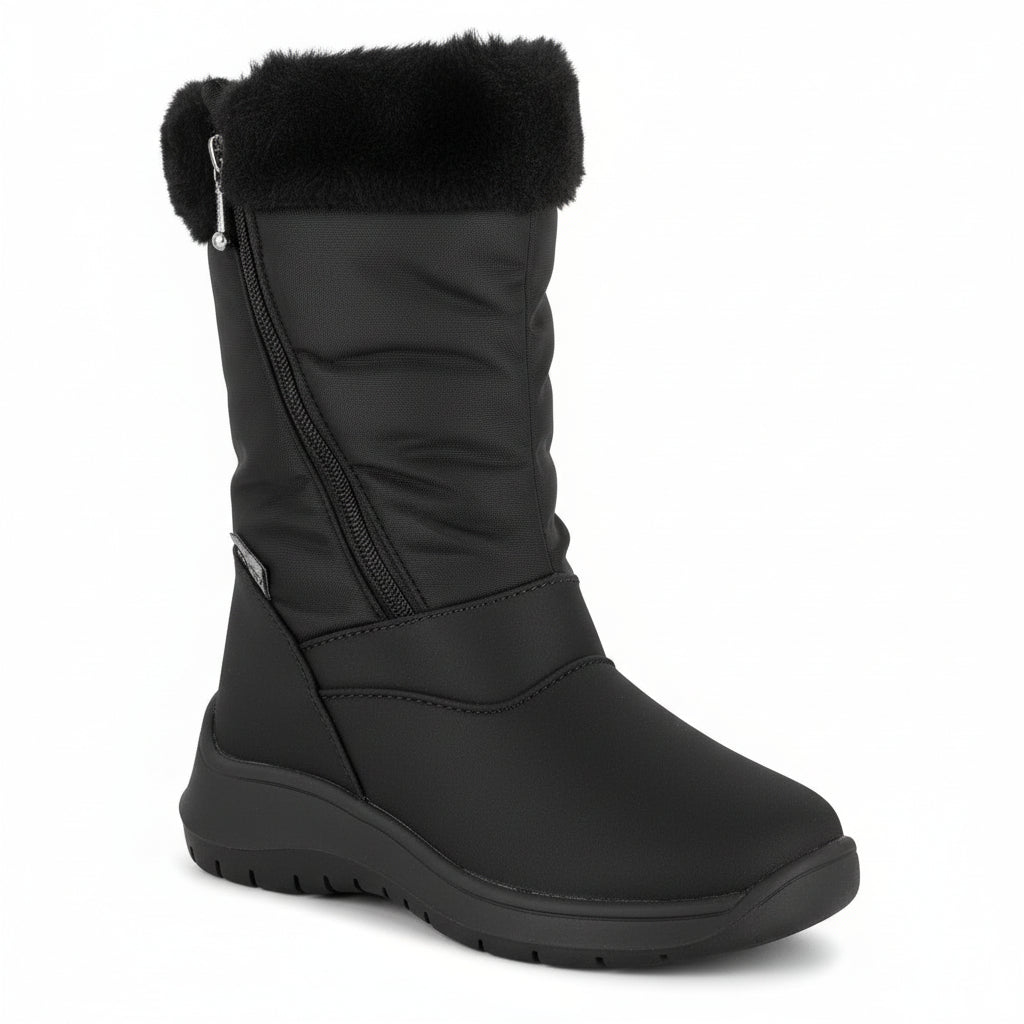 Stivali NIS Air-On Feet, 314735/2, Nero, Piumino e Pelliccia, zip, fondo antiscivolo, Inverno - 36 EU