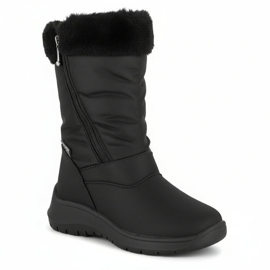 Stivali NIS Air-On Feet, 314735/2, Nero, Piumino e Pelliccia, zip, fondo antiscivolo, Inverno - 36 EU