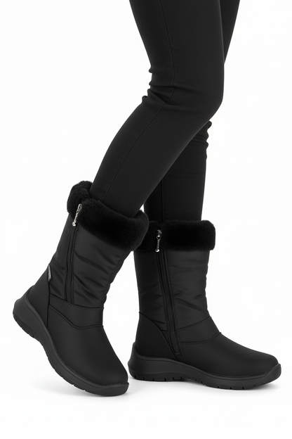 Stivali NIS Air-On Feet, 314735/2, Nero, Piumino e Pelliccia, zip, fondo antiscivolo, Inverno - 36 EU