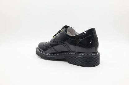 Scarpa inglesina da bambina Nero Giardini A528231F Diamond Nero, Vera Pelle Lucida