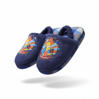 Pantofole The Simpson, Bart, De Fonseca, Blu, Velour con elastico, Bambino
