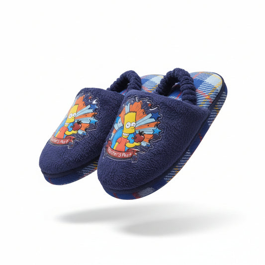 Pantofole The Simpson, Bart, De Fonseca, Blu, Velour con elastico, Bambino