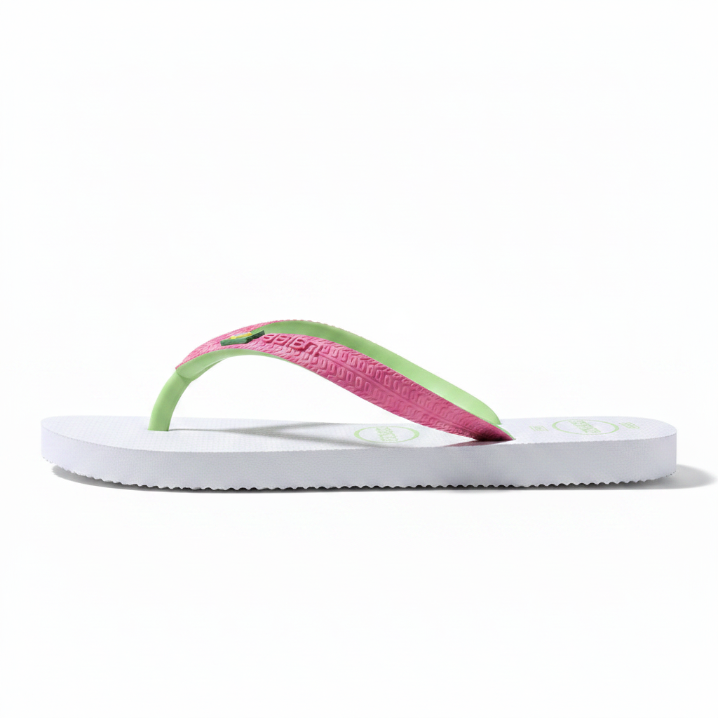 Infradito De Fonseca Donna Mare – Bianco Fucsia Verde