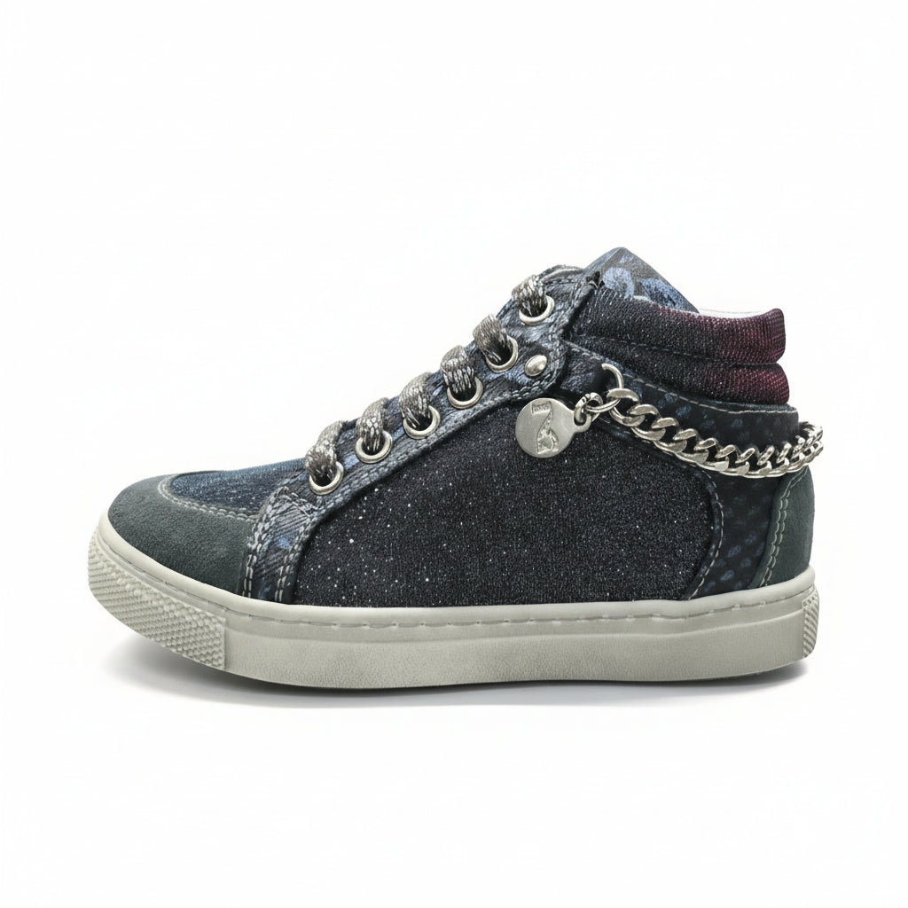 Scarpe da bambina  Nero Giardini, Vera Pelle, A528211F, Glitter Cangiante, 26 EU