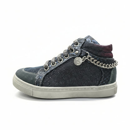 Scarpe da bambina  Nero Giardini, Vera Pelle, A528211F, Glitter Cangiante, 26 EU