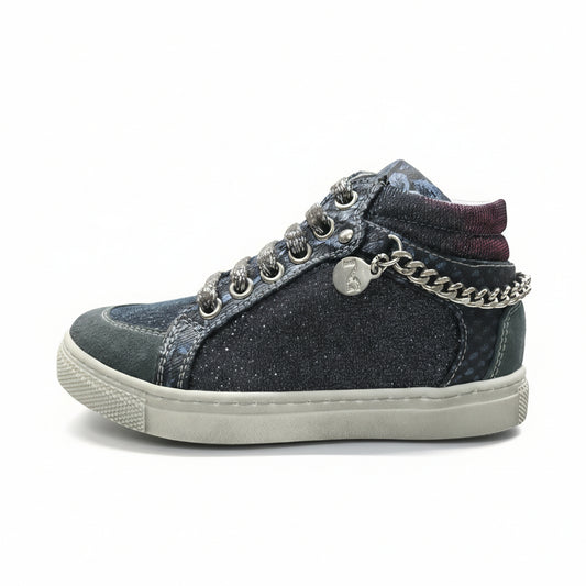 Scarpe da bambina  Nero Giardini, Vera Pelle, A528211F, Glitter Cangiante, 26 EU