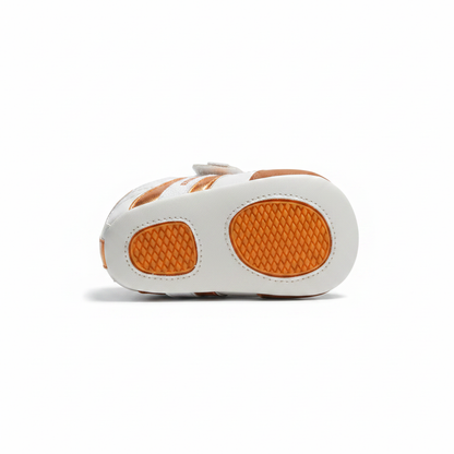 Snsakers Chicco Bimbo Bianco e Arancio Strappo