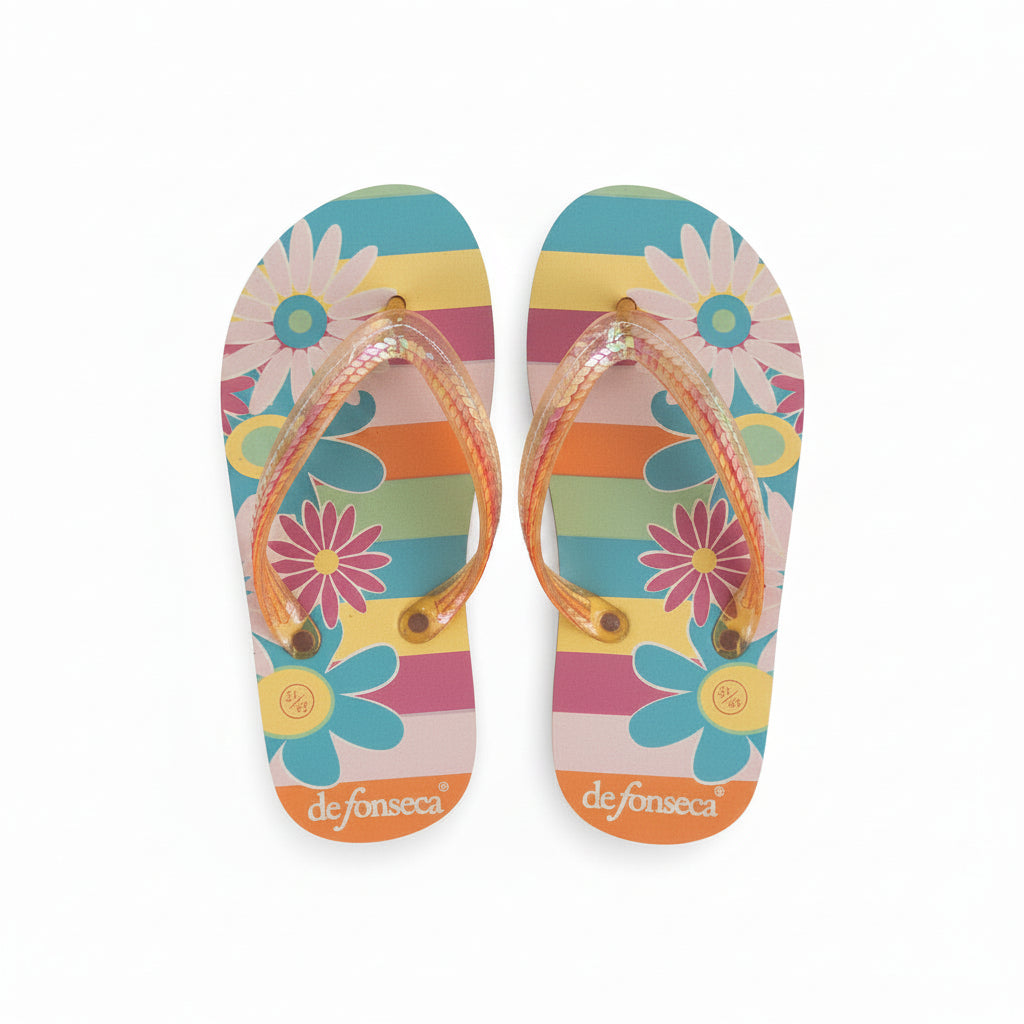 Infradito Mare Bambina De Fonseca Floreale Multicolore – Taglia 31/32