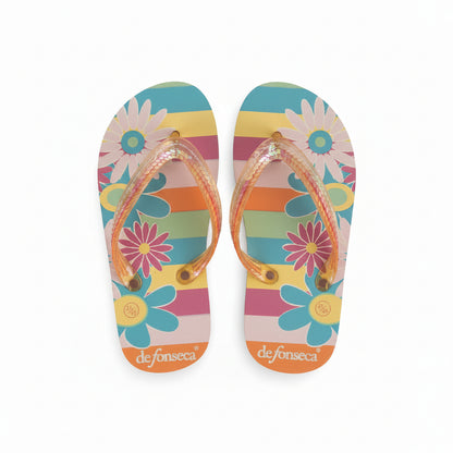 Infradito Mare Bambina De Fonseca Floreale Multicolore – Taglia 31/32