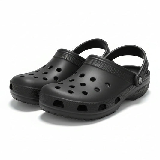 Ciabatte forate, De@de, Zoccoli stile Crocs, in gomma, Dark grey, 43 IT