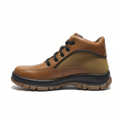 Scarponcini Bambini, Walk Safari, Vera Pelle, Marrone e Beige, 29 EU