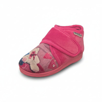 Pantofole Calde Bambina Rosa Emanuela con Orsetto, 25