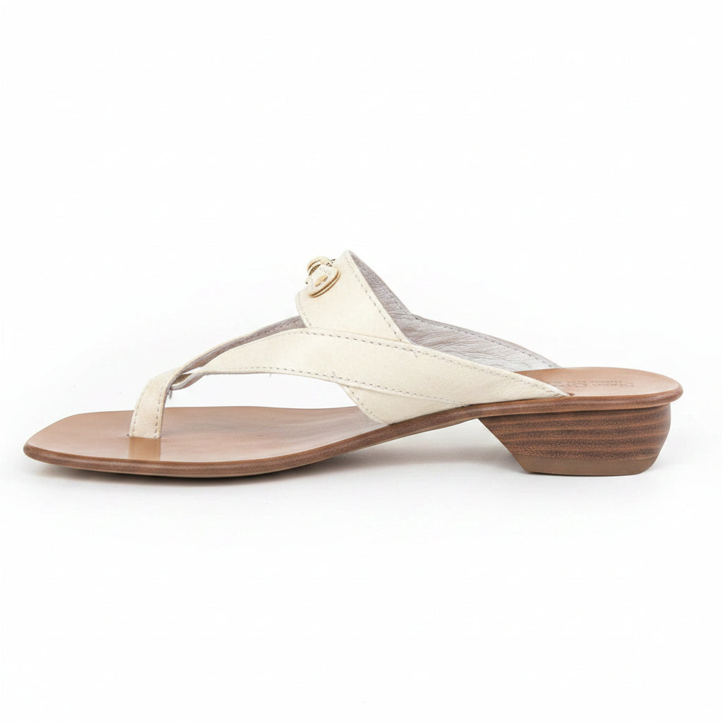 Ciabatte Infradito Donna Nero Giardini Bianco Latte, Vera Pelle e Cuoio, 37