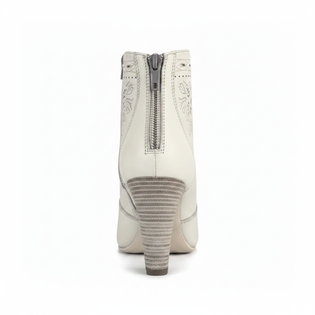 Tronchetti Donna Nero Giardini P308651 Vera Pelle Beige Light con zip, 37