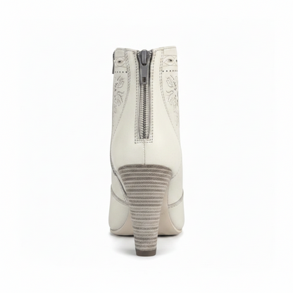 Tronchetti Donna Nero Giardini P308651 Vera Pelle Beige Light con zip, 37
