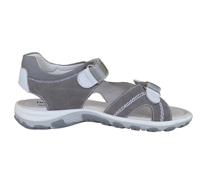 Sandali Bambino Nero Giardini Junior in Vera Pelle – Grigio Fumo e Bianco Taglia 32