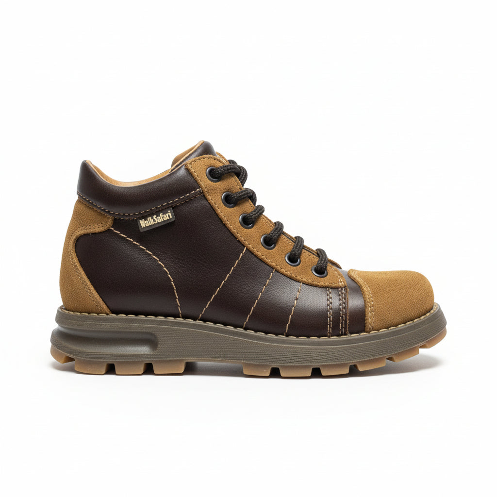 Scarponcini Bambini, Walk Safari, 3471A, Vera Pelle, Marrone, 29 EU