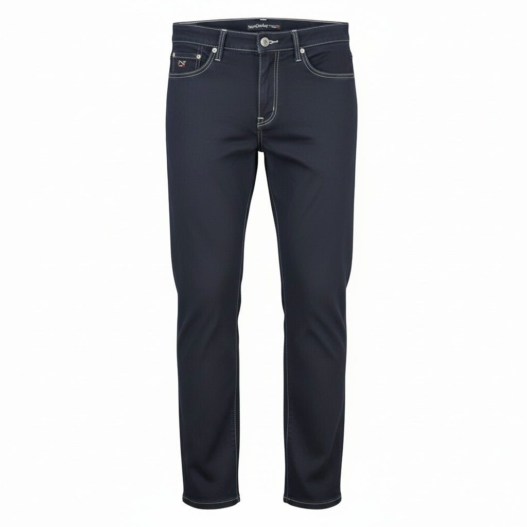 Pantaloni Blu Uomo Nero Giardini, Gabardine, P374402U, 46 IT