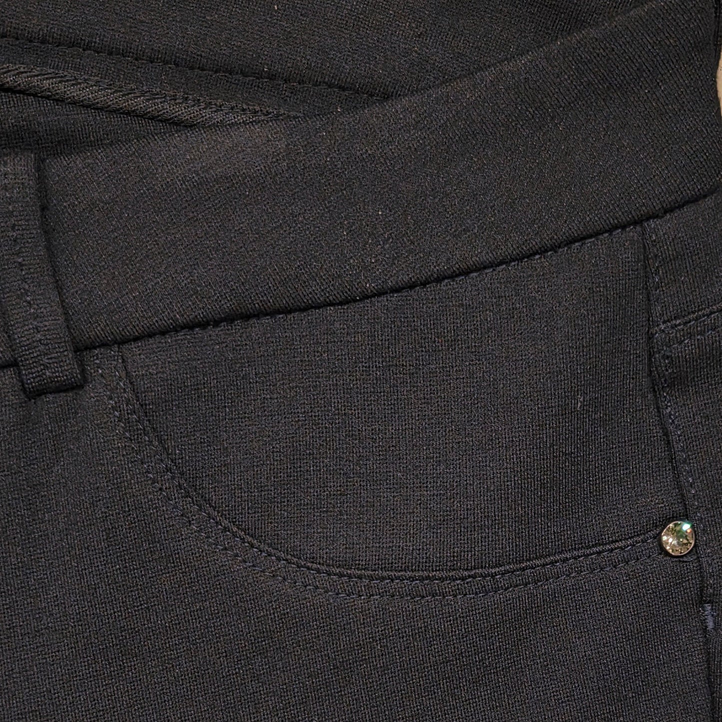 Pantaloni elasticizzati Blu, Donna, Nero Giardini, Punto Milano, Cotone, Morbidi