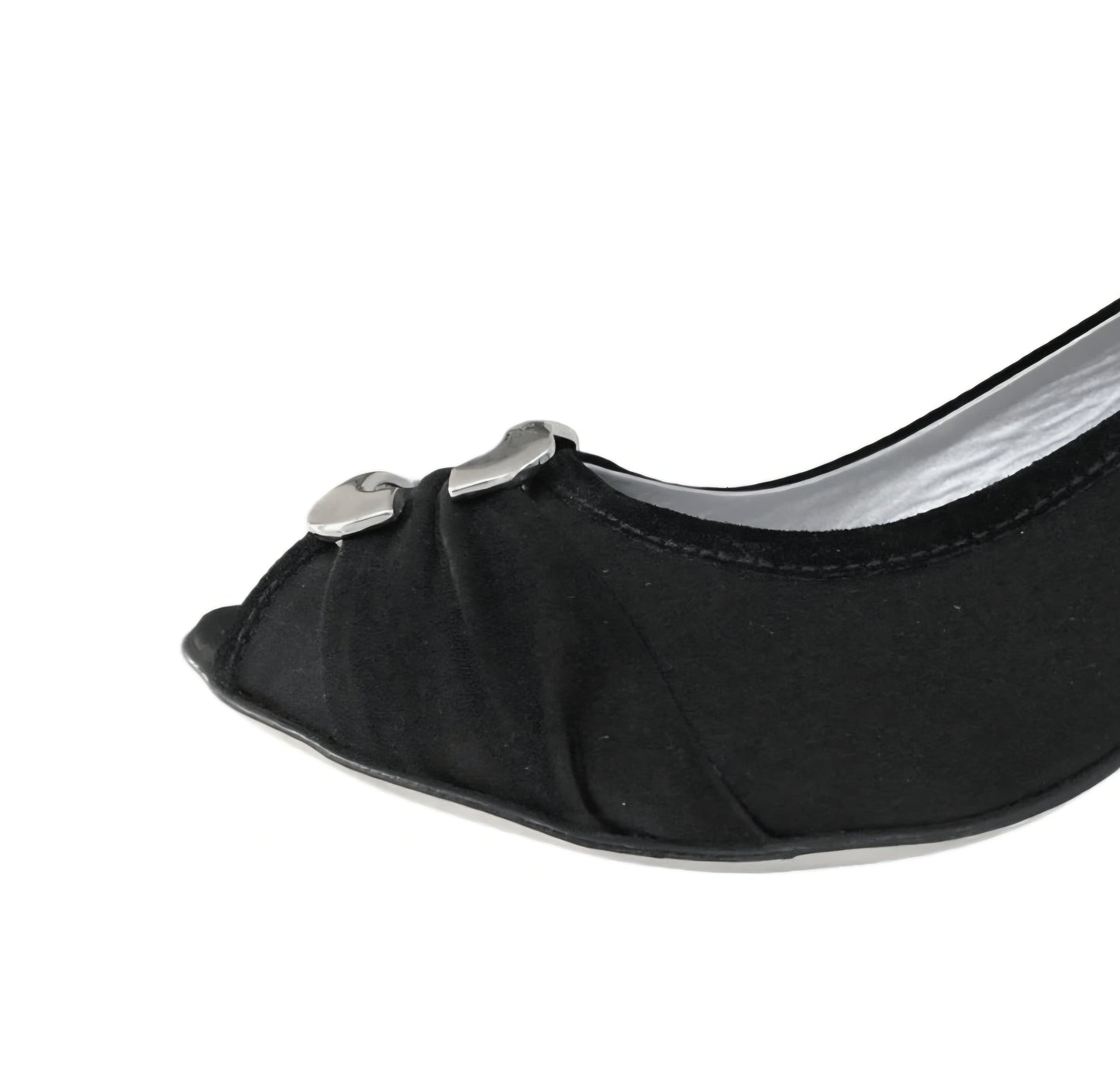 Décolleté Spuntate NeroGiardini, Nero, Vera Pelle, Raso, 38 IT, Open Toe