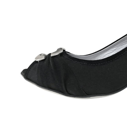 Décolleté Spuntate NeroGiardini, Nero, Vera Pelle, Raso, 38 IT, Open Toe