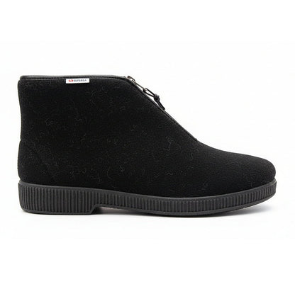 Pantofole Calde SUPERGA in Lana con Pelo Morbido all'interno, Nero, Fondo Antiscivolo, Inverno - 44 EU