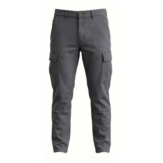 Pantaloni Da Uomo Cargo BE MISTIC, Grigio Piombo, Cotone elasticizzato, Taglia 48 EU