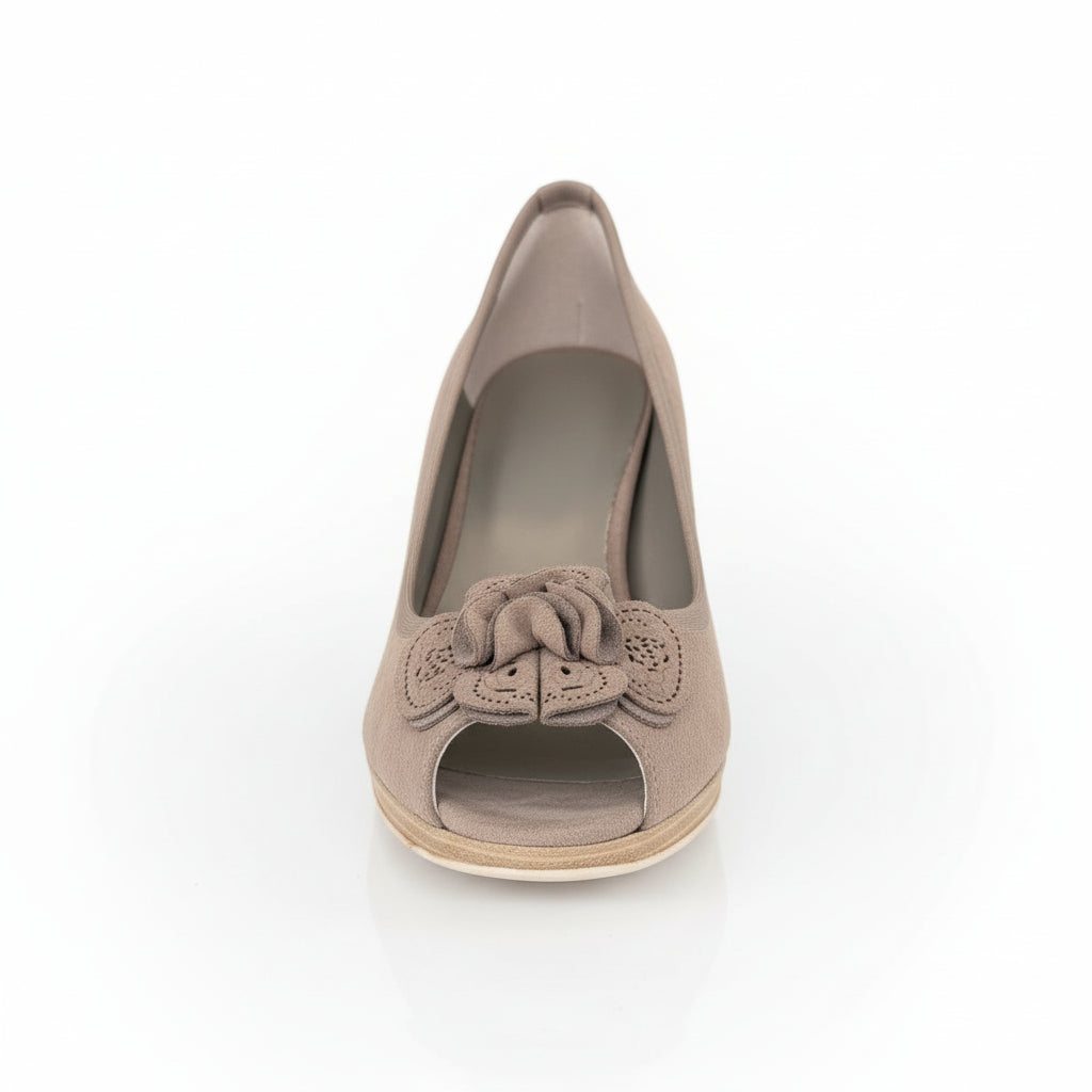 Scarpe Spuntate, Nero Giardini, Vera Pelle, Open Toe, Tortora