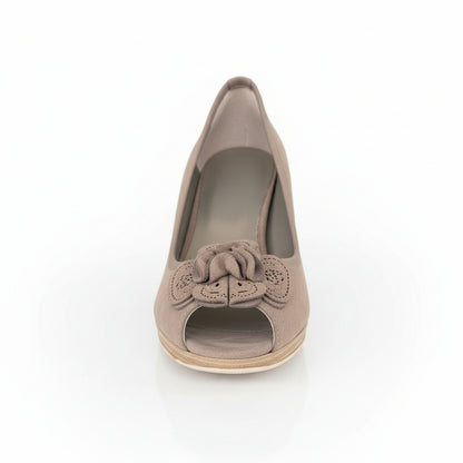 Scarpe Spuntate, Nero Giardini, Vera Pelle, Open Toe, Tortora