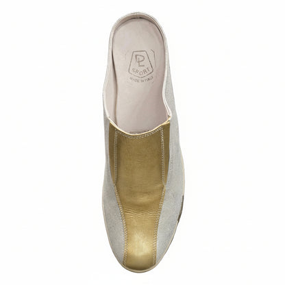 Sabot DL Sport, Argento e Oro, Vera Pelle, 38 EU