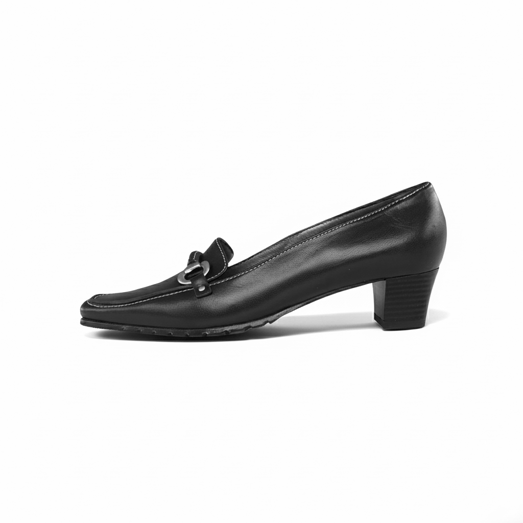 Mocassini Donna Comfort 1087 Vera Pelle Nero
