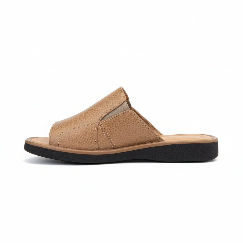 Ciabatte a fascia, FlyFlot, Vera Pelle, Beige, 40 IT